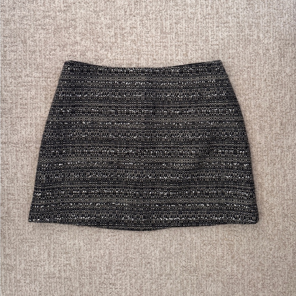 Tory Burch Wool, Alpaca, Mohair, Cotton, Blend Tweed Mini Skirt Size 10